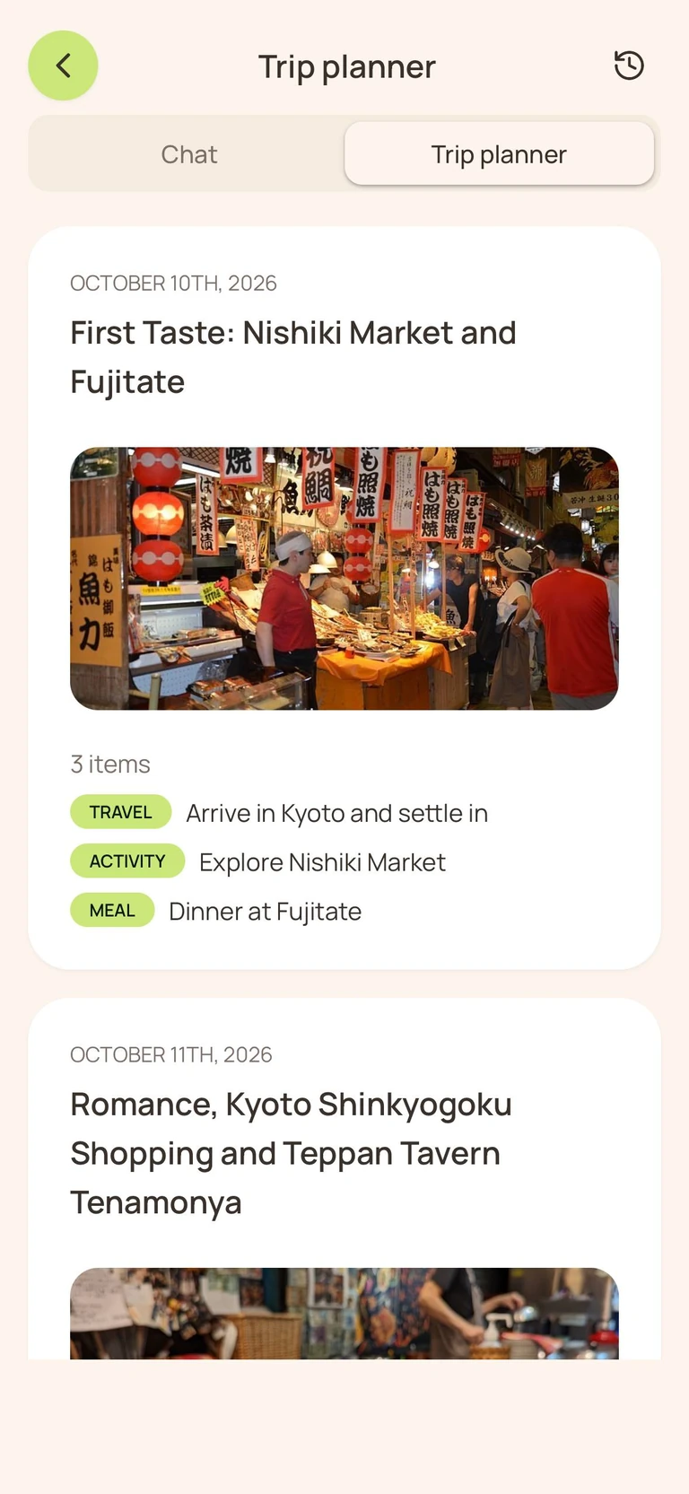 AI-assisted Altovia trip planner itinerary